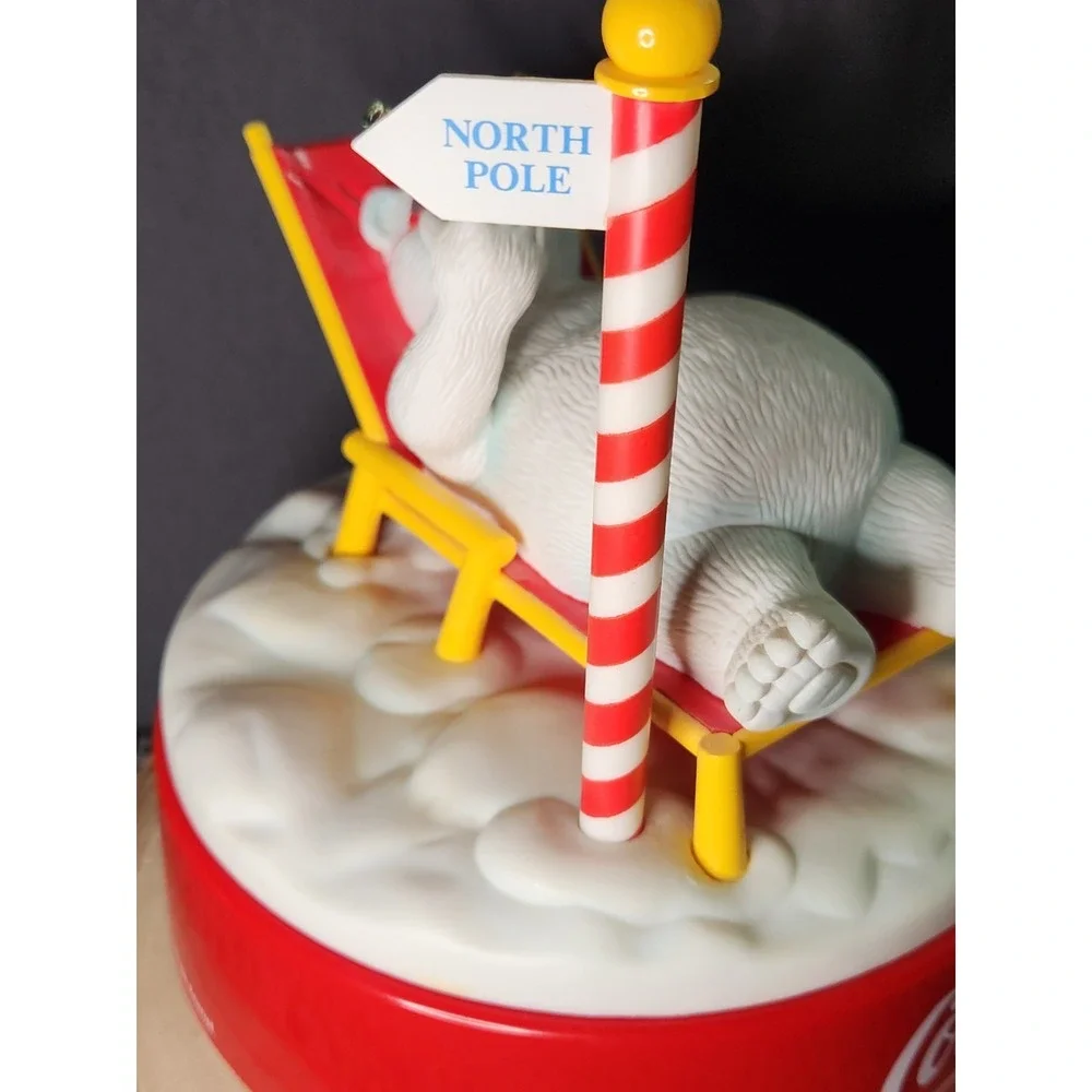 Vintage 1995 Coca-Cola Polar‎ Bear Clock w/Instructions~FULLY FUNCTIONAL~